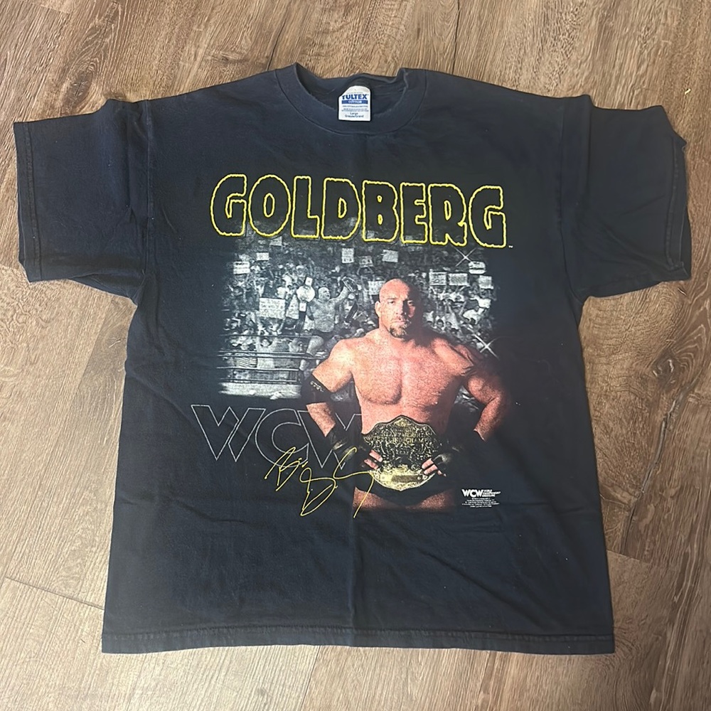 RARE VINTAGE WCW Bill Goldberg 1998 Wrestler T Shirt 90s Wrestling